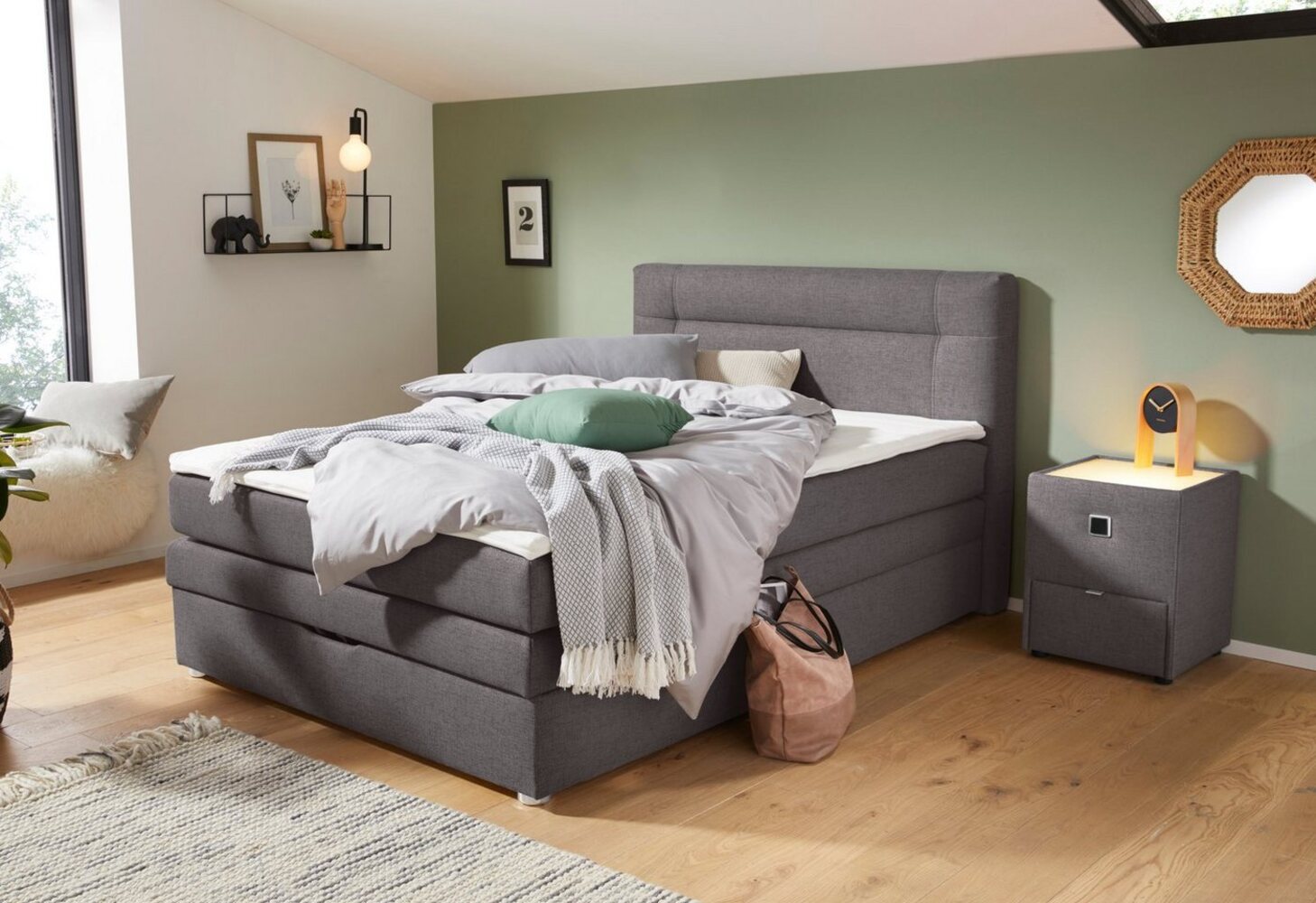 Jockenhöfer Gruppe Boxspringbett Carmen, mit Bettkasten und Topper, erhältlich in 120 & 140cm Breite Bild 1