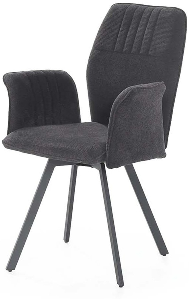 Armlehnenstuhl Monique / Maite, Mikrofaser, Schwarz, 61 x 88 x 61 cm Bild 1