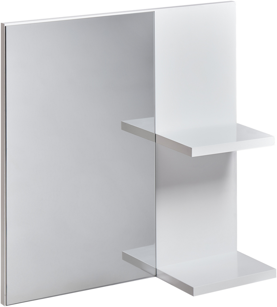 Wandspiegel mit Ablage PELOTAS 45 cm 45 cm Weiß Bild 1
