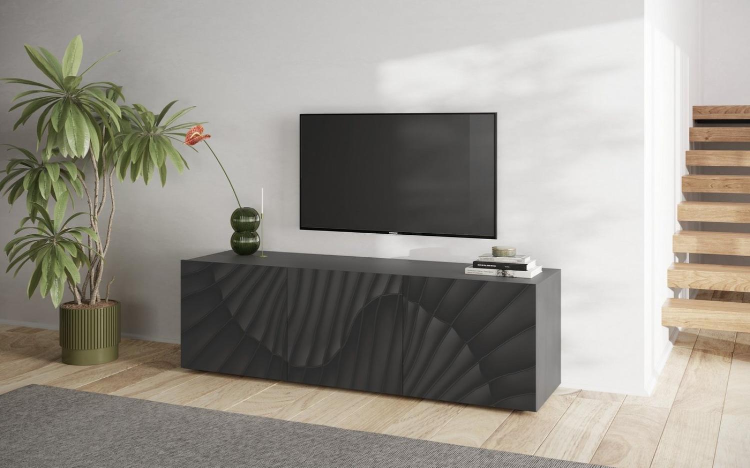 INOSIGN Lowboard Snake Breite 181 cm, modernes TV-Board mit 3 Türen, TV-Möbel, TV-Kommode, TV-Schrank, Front mit besonderem Siebdruck Bild 1