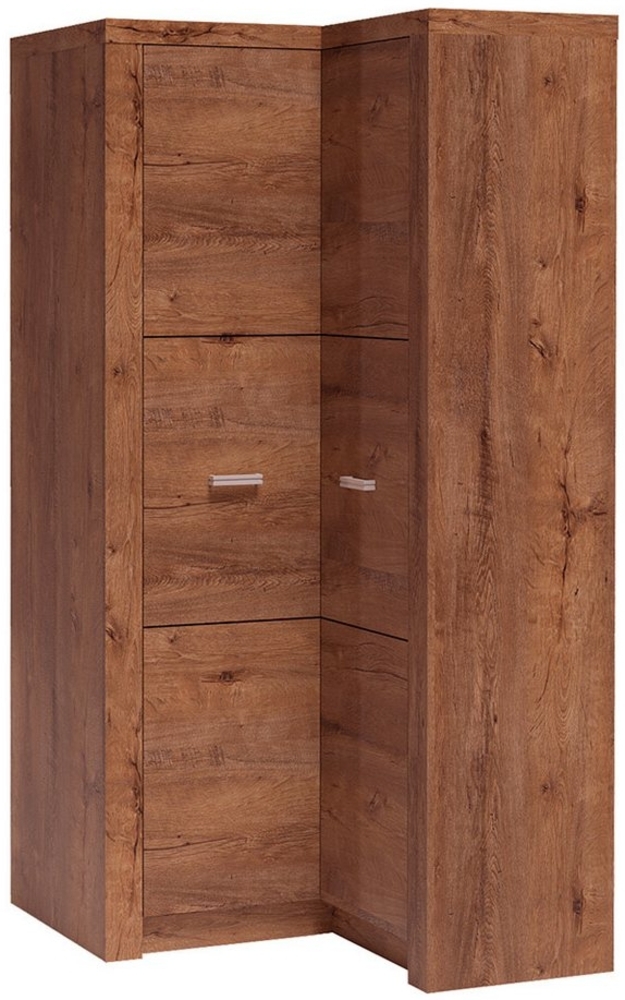 Lomadox Eckschrank INGENIO-161 Kleiderschrank Garderobenschrank Schlafzimmerschrank Esche braun Bild 1