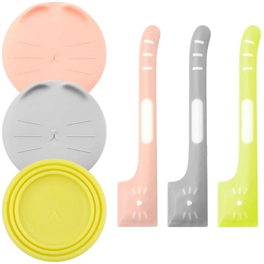 Beaface Dosenöffner Katzenfutterdeckel mit Löffel, Dosenverschluss für Katzen, ideal zur Aufbewahrung von Nassfutter in Dosen Bild 1