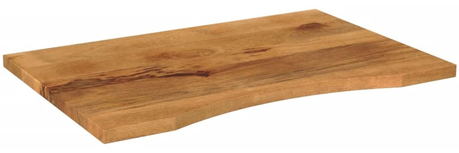 vidaXL Schreibtischplatte mit Aussparung 80x50x2,5 cm Massivholz Mango 370207 Bild 1