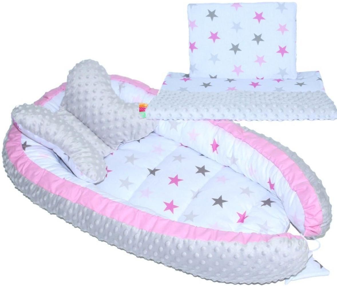 Primawela Bettnestchen Baby MINKY Nestchen Kokon Kuschelnest Kissen Decke Schmetterlingkissen Bild 1