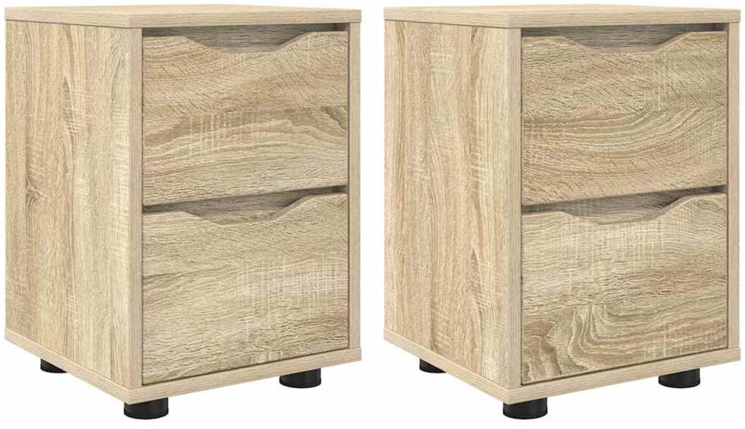 vidaXL Nachttische 2 pcs Sonoma-Eiche 30,5 x 30 x 43 cm Holzwerkstoff 888802 Bild 1