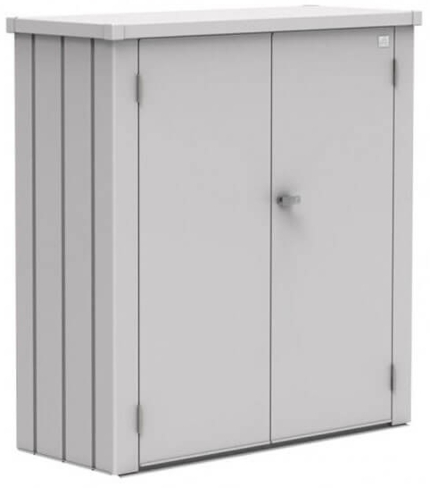 Biohort Terrassenschrank Romeo M: 132 x 57 x 140 (b x t x h) cm, silber-metallic Bild 1