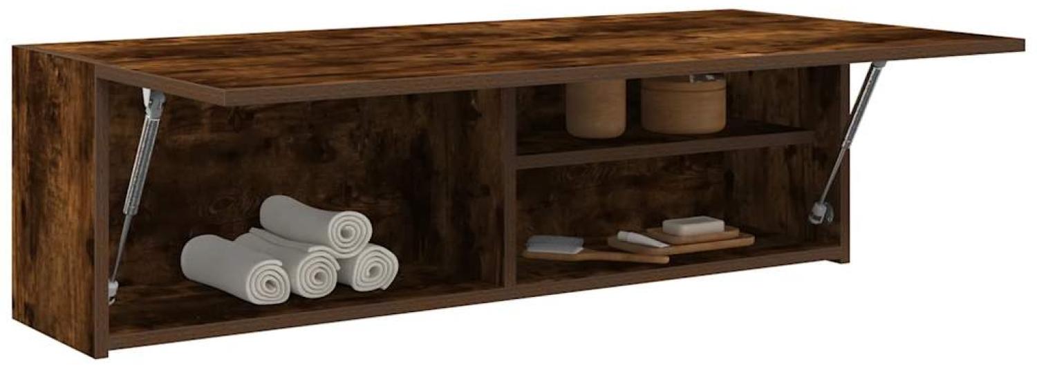 vidaXL Bad-Wandschrank Räuchereiche 100x25x30 cm Holzwerkstoff 860098 Bild 1