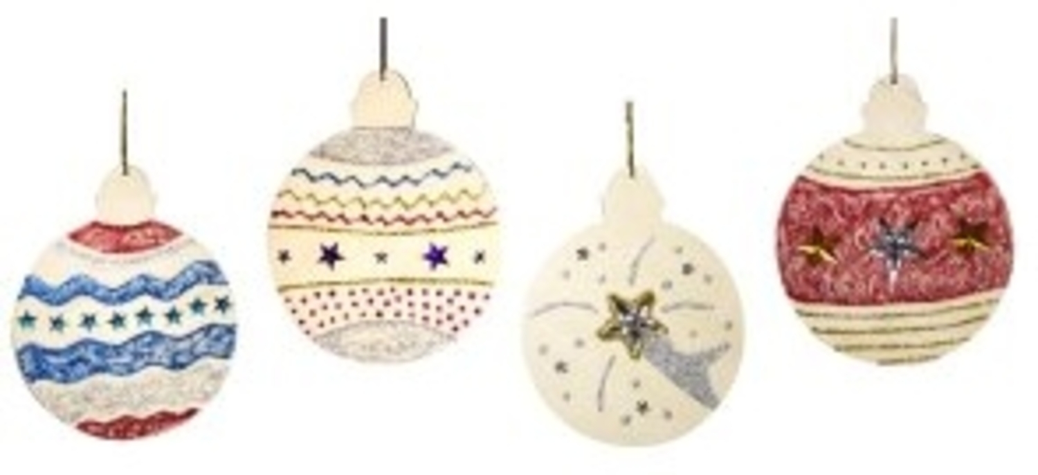 Bastelset Weihnachtskugeln von Prell, 12 Stück Bild 1