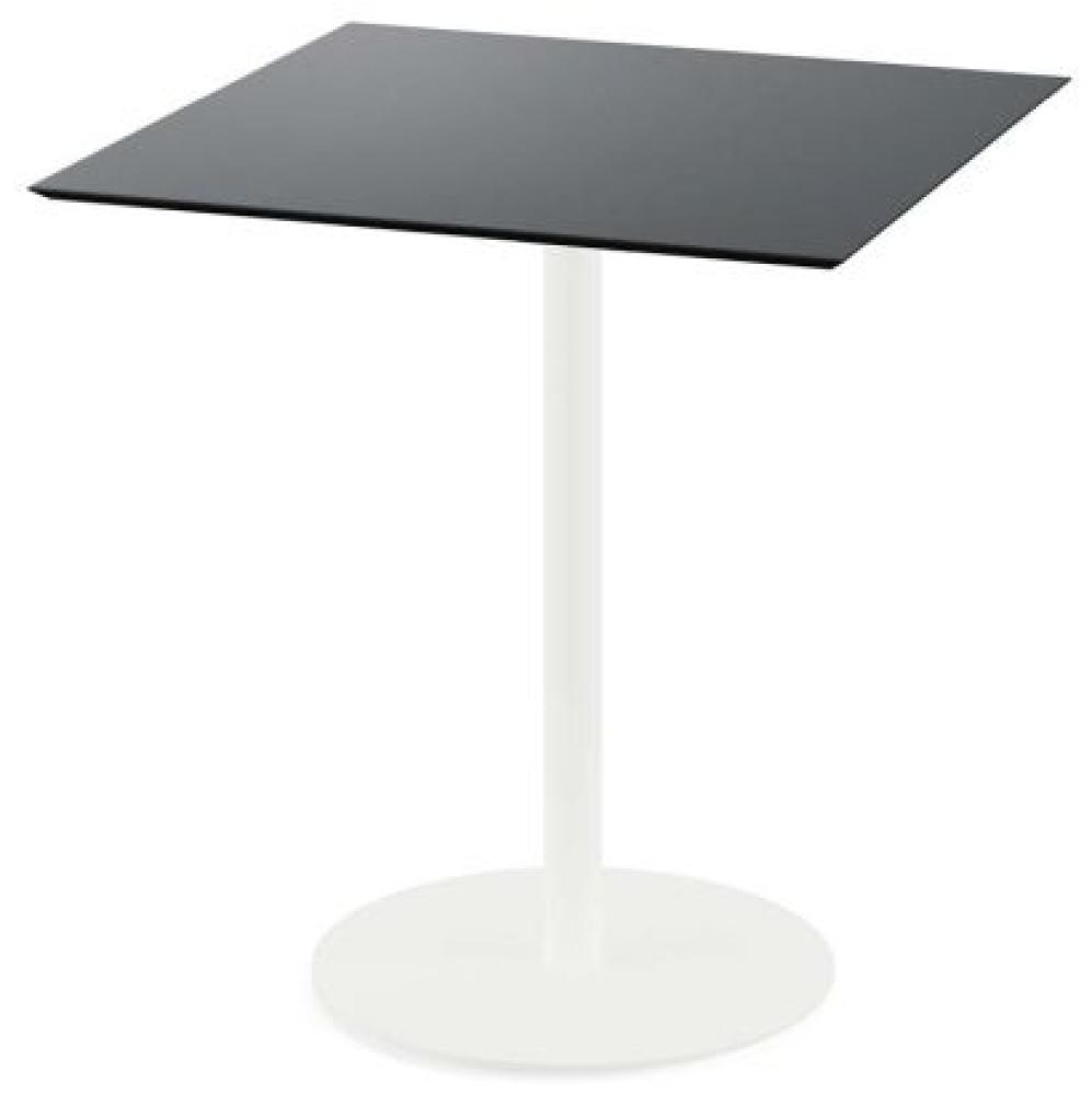 Urban Terrassentisch Weiß Gestell + Schwarz Hpl 70X70 Cm Bild 1