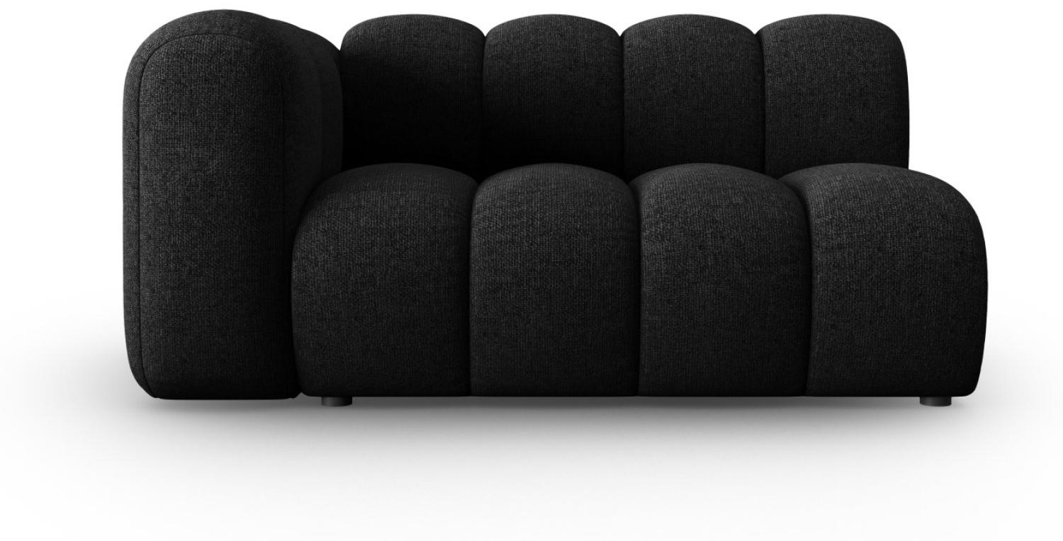 Micadoni Modulares Sofa Lupine 2-Sitzer Links Chenille Schwarz Bild 1