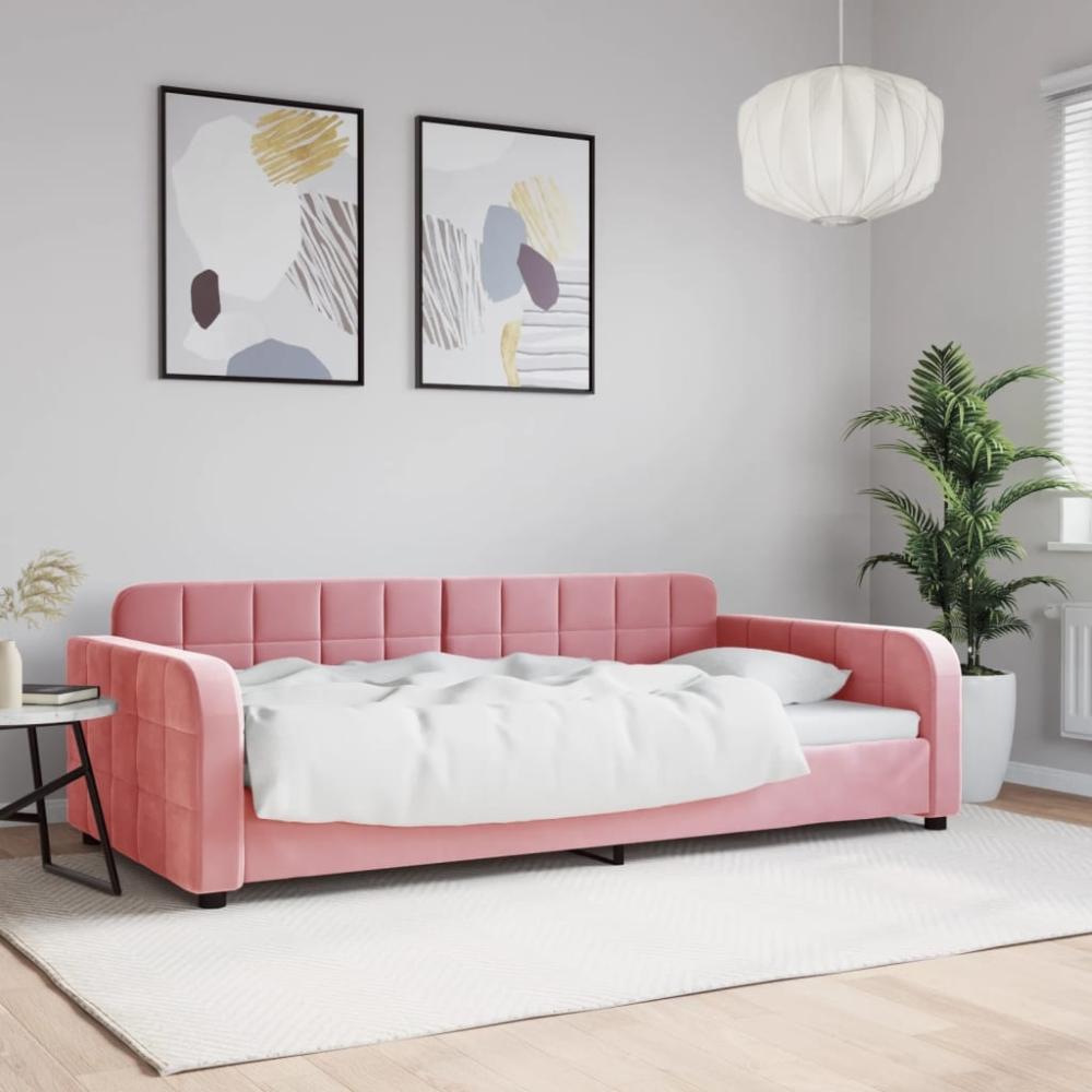 vidaXL Tagesbett Rosa 100x200 cm Samt 354068 Bild 1