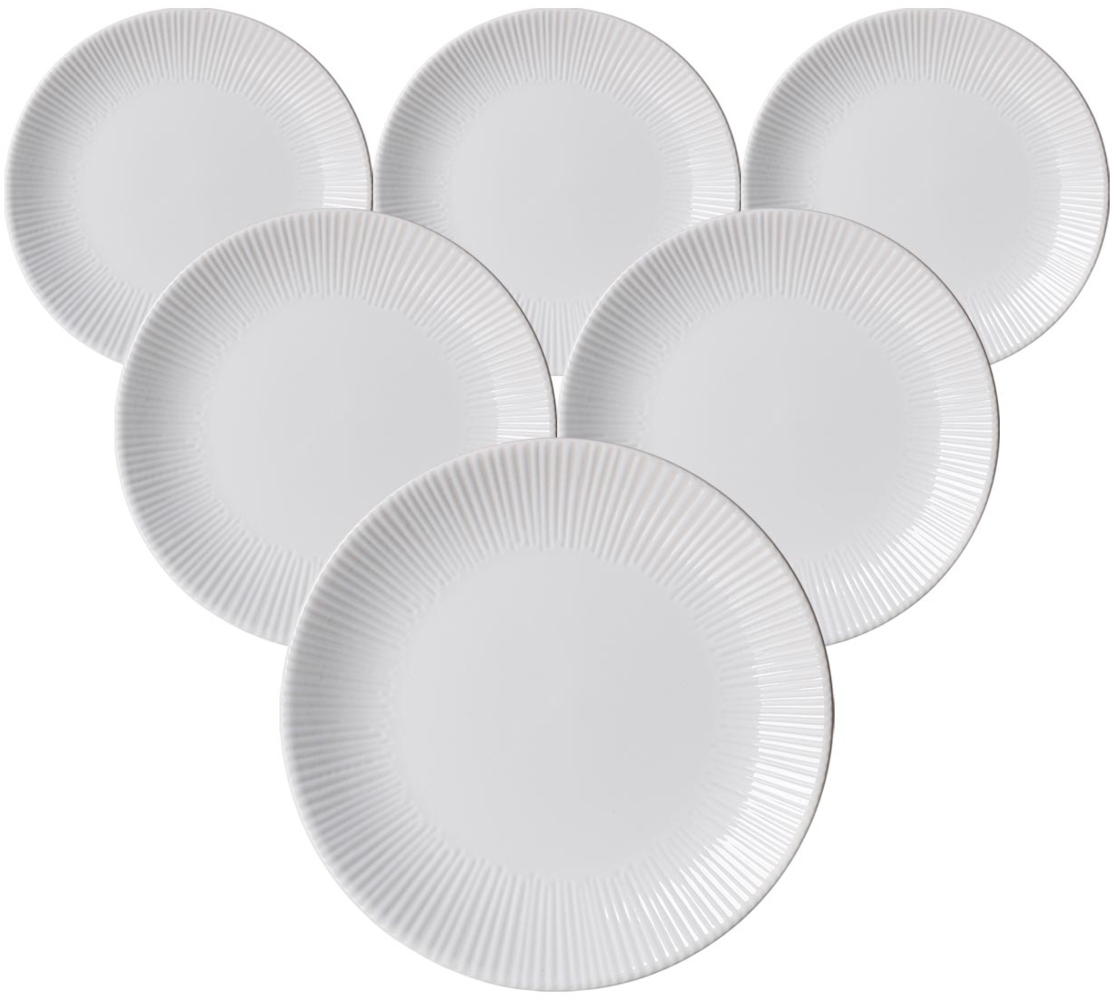 Ritzenhoff & Breker Banda Dessertteller ø 21 cm 6er Set Weiß - DS Bild 1