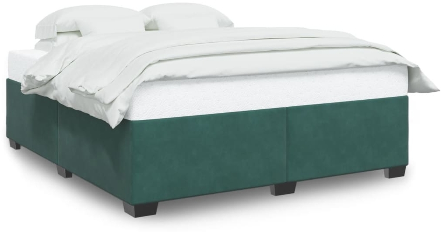 vidaXL Bettgestell ohne Matratze Dunkelgrün 180x200 cm Samt 3284652 Bild 1