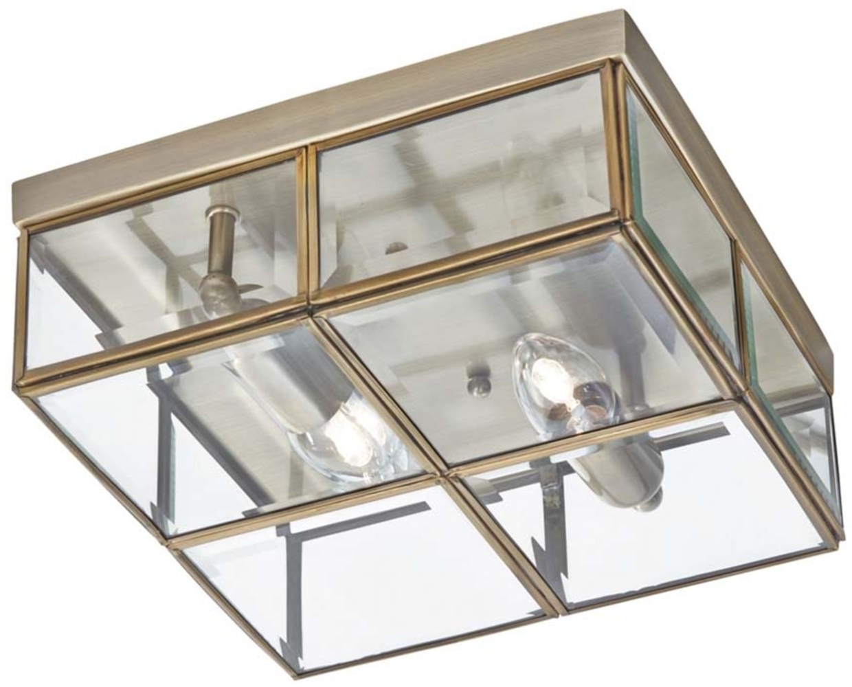 Deckenleuchte, Antik Messing, 25 cm, FLUSH Bild 1