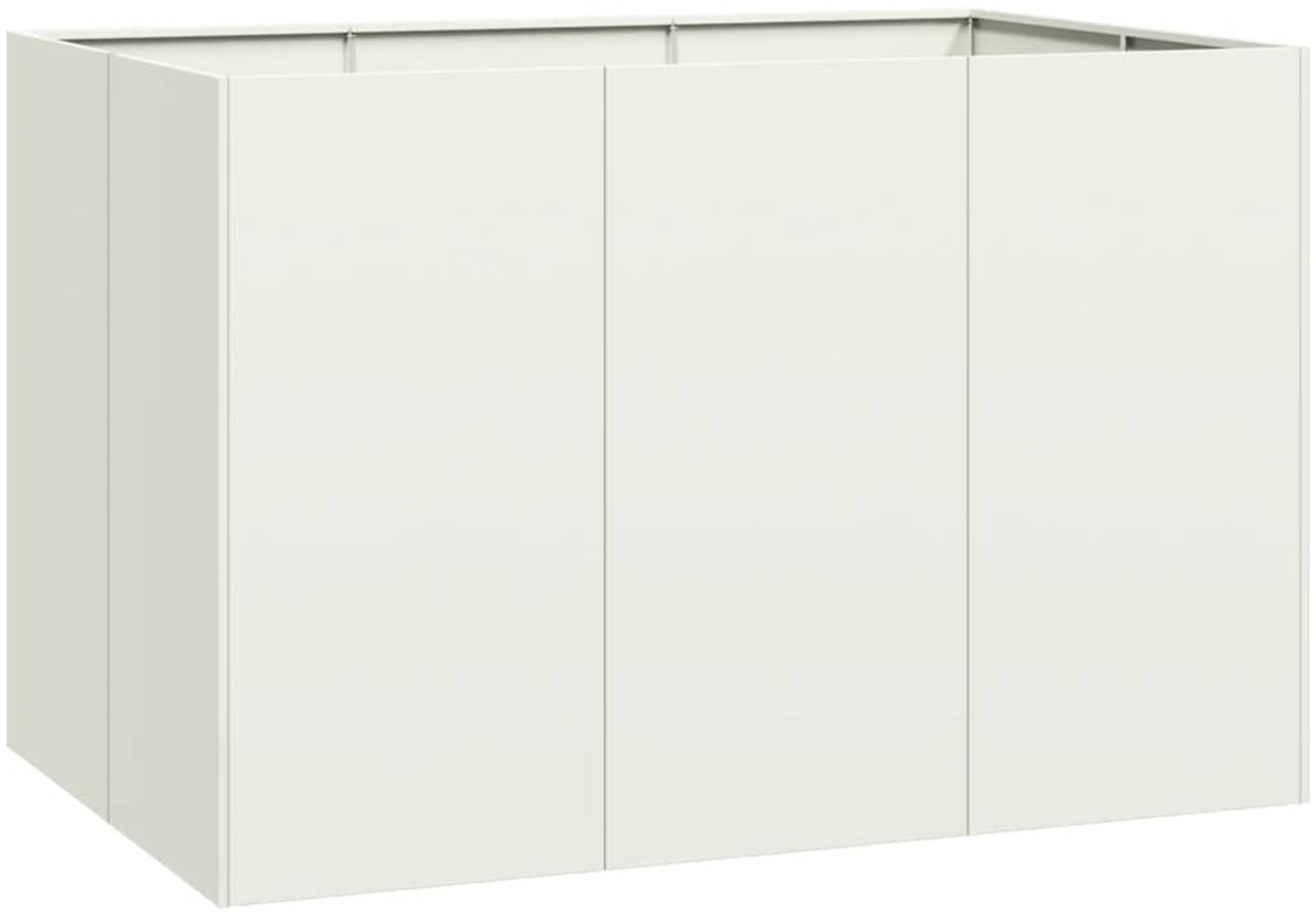 vidaXL Pflanzgefäß Weiß 120x80x80 cm Stahl 860788 Bild 1