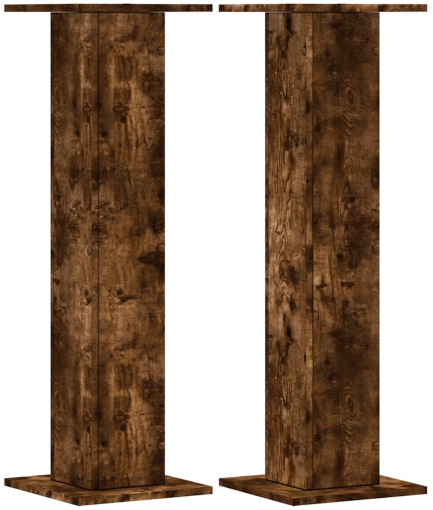 vidaXL Pflanzenständer 2 Stk. Räuchereiche 30x30x95 cm Holzwerkstoff 3307877 Bild 1
