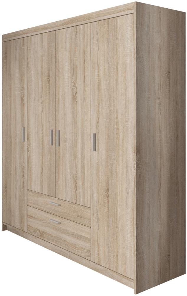 Kleiderschrank Elena 4D (Farbe: Eiche Sonoma, ohne Aufsatz) Bild 1