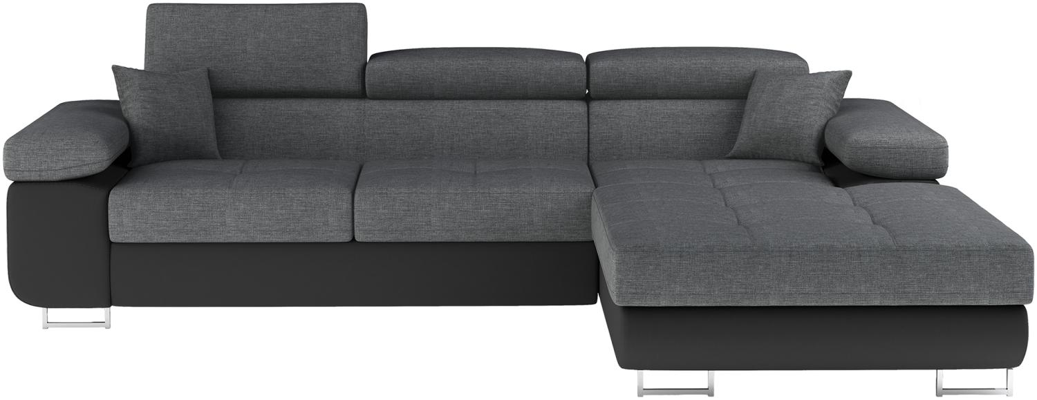 Armando, Ecksofa, Eckcouch, Grau Bild 1