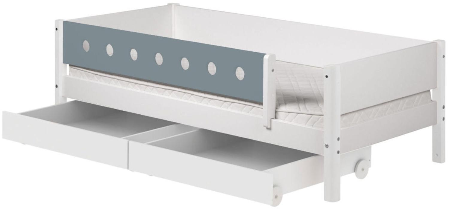Flexa White Einzelb. Schübe 90x200 Frosty Blue Pfosten weiß Bild 1