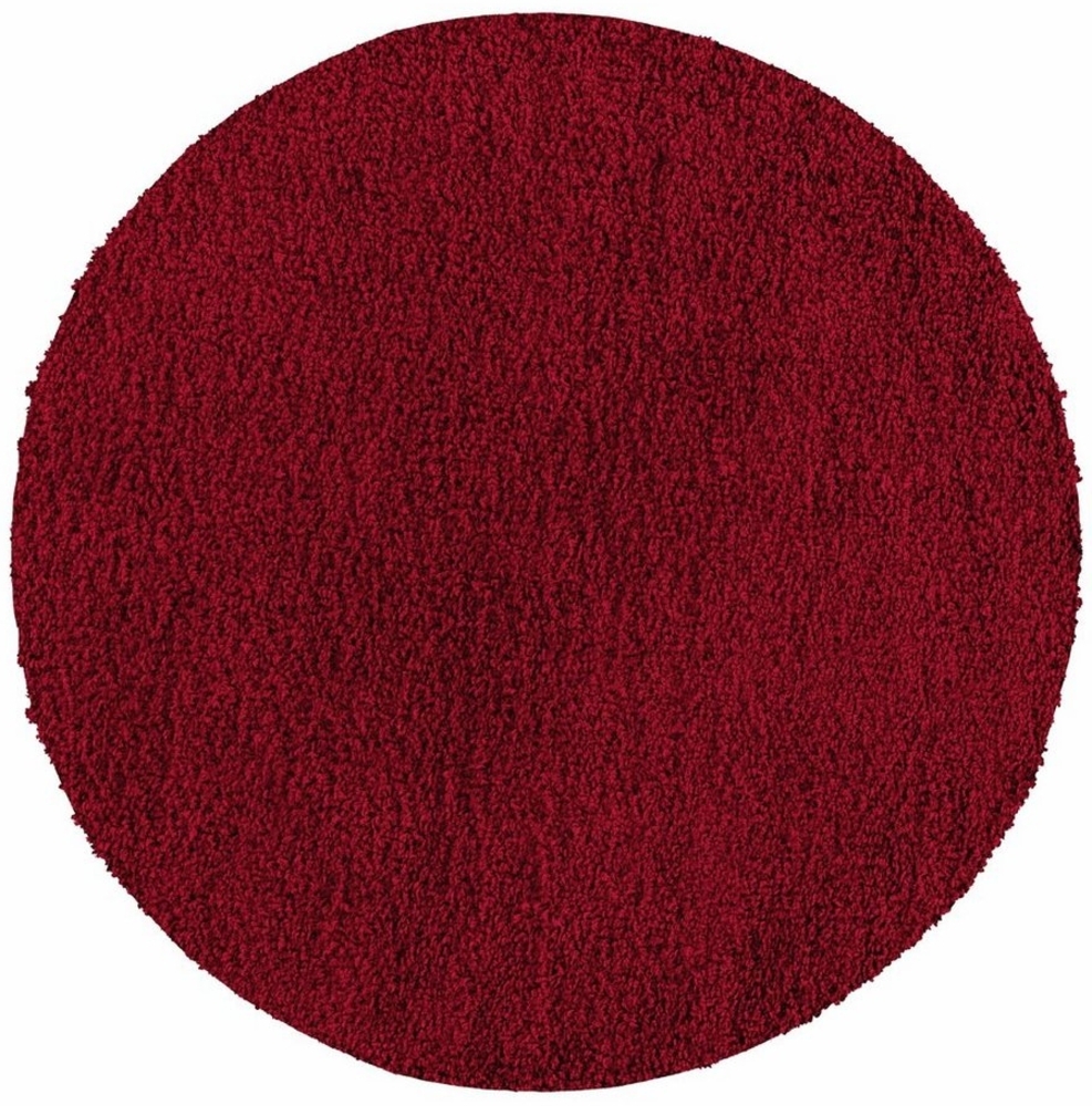 Teppium Teppich Unicolor - Einfarbig, Rund, Höhe: 30 mm, Einfarbig Shaggy Teppich Wohnzimmer Langflor versch. farben und größen Bild 1