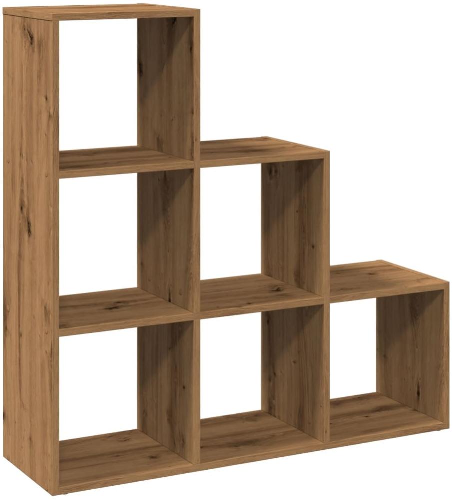 vidaXL Raumteiler-Bücherregal 3 Etagen Artisan-Eiche 99x29x99 cm 857966 Bild 1