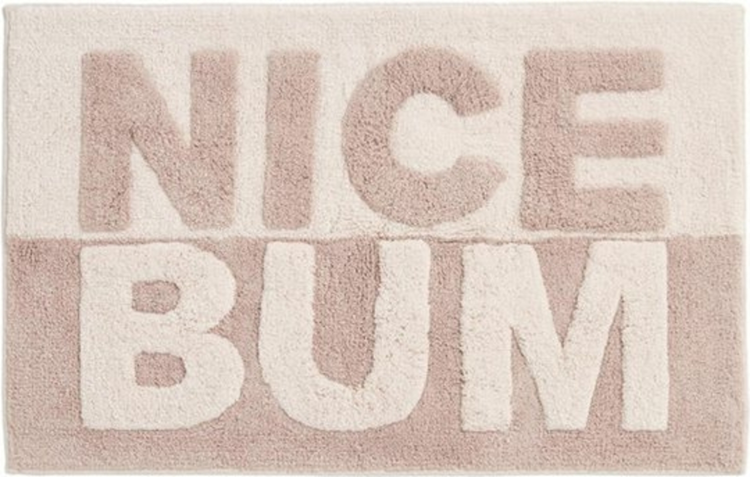 Next Badematte Badematte mit Slogan aus 100 % Baumwolle, Nice Bum, Höhe 80 mm, Baumwolle Bild 1