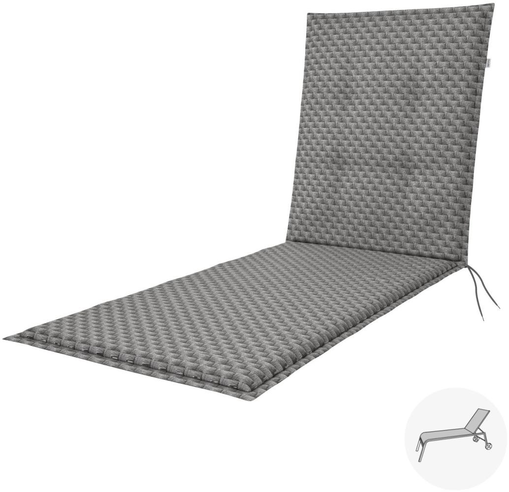 Doppler Sitzauflage "Living" Sun, grau rattan, für Rollliege (195 x 60 x 6 cm) Bild 1