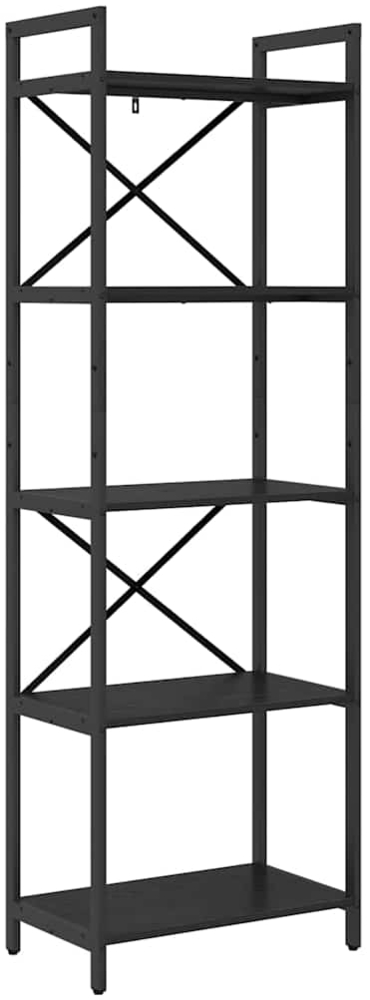 vidaXL Bücherregal Schwarz Eichen-Optik 56 x 34 x 171 cm Holzwerkstoff 883862 Bild 1