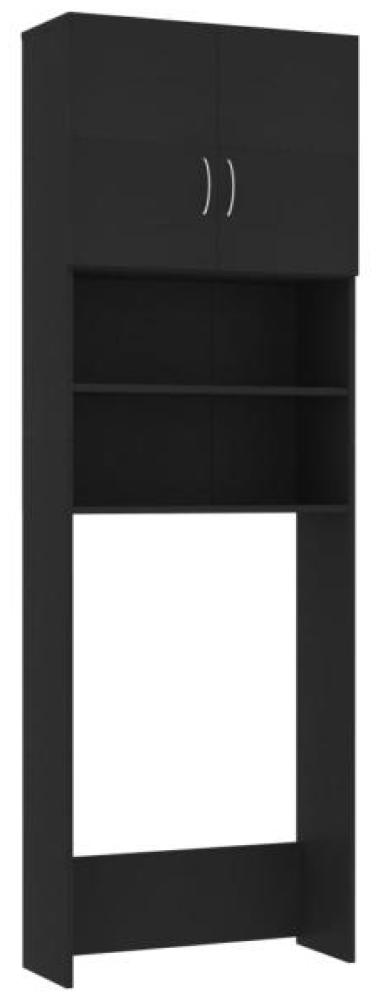 vidaXL Waschmaschinenschrank Schwarz 64x25,5x190 cm Holzwerkstoff 800028 Bild 1