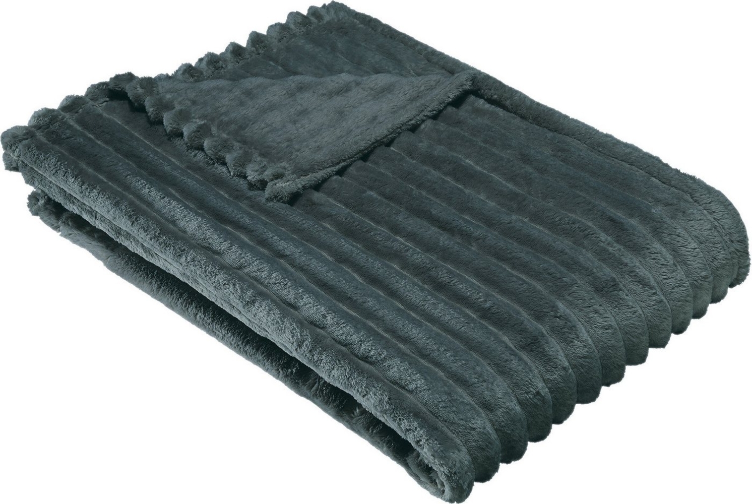 Wohndecke Wohndecke "Aosta", Erwin Müller, Fleece in Cordoptik Uni Bild 1