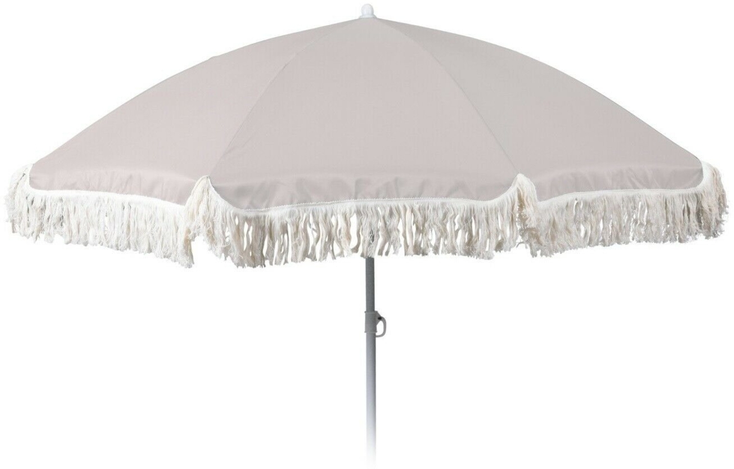 Meinposten Sonnenschirm Ø 155 cm Strandschirm mit Fransen UV-Schutz 30+ Balkonschirm Schirm, LxB: 109,00x155,00 cm, abknickbar Bild 1