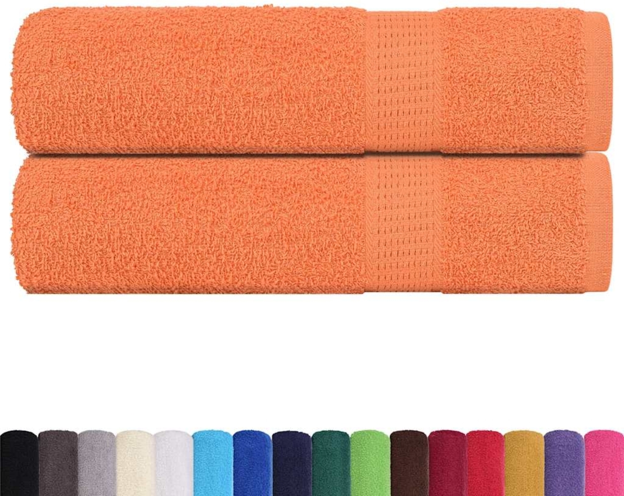 vidaXL Badetücher 2 Stk. Orange 100x150 cm 360 g/m² 100% Baumwolle 136908 Bild 1