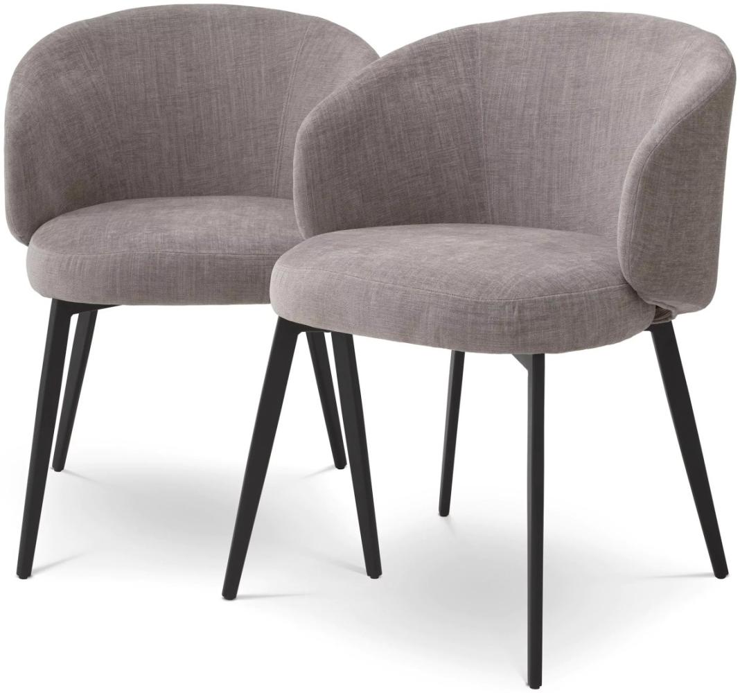 EICHHOLTZ Esszimmerstuhl Lloyd Arms Set von 2 Stk. Sisley Grey Bild 1