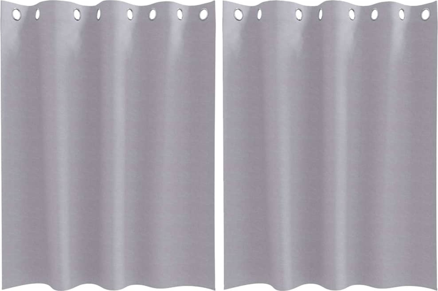 vidaXL Verdunkelungs-Vorhänge mit Ringen 2 pcs Metallic Grau 4107358 Bild 1