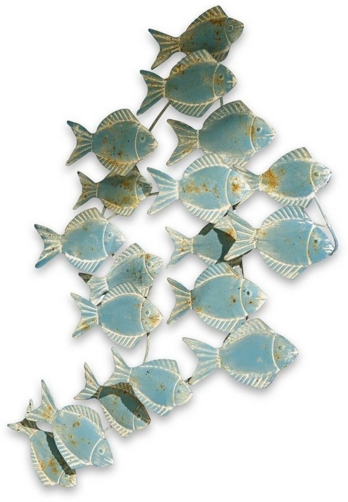 Mirabeau Wanddekoobjekt Wandornament Pesce graublau Bild 1