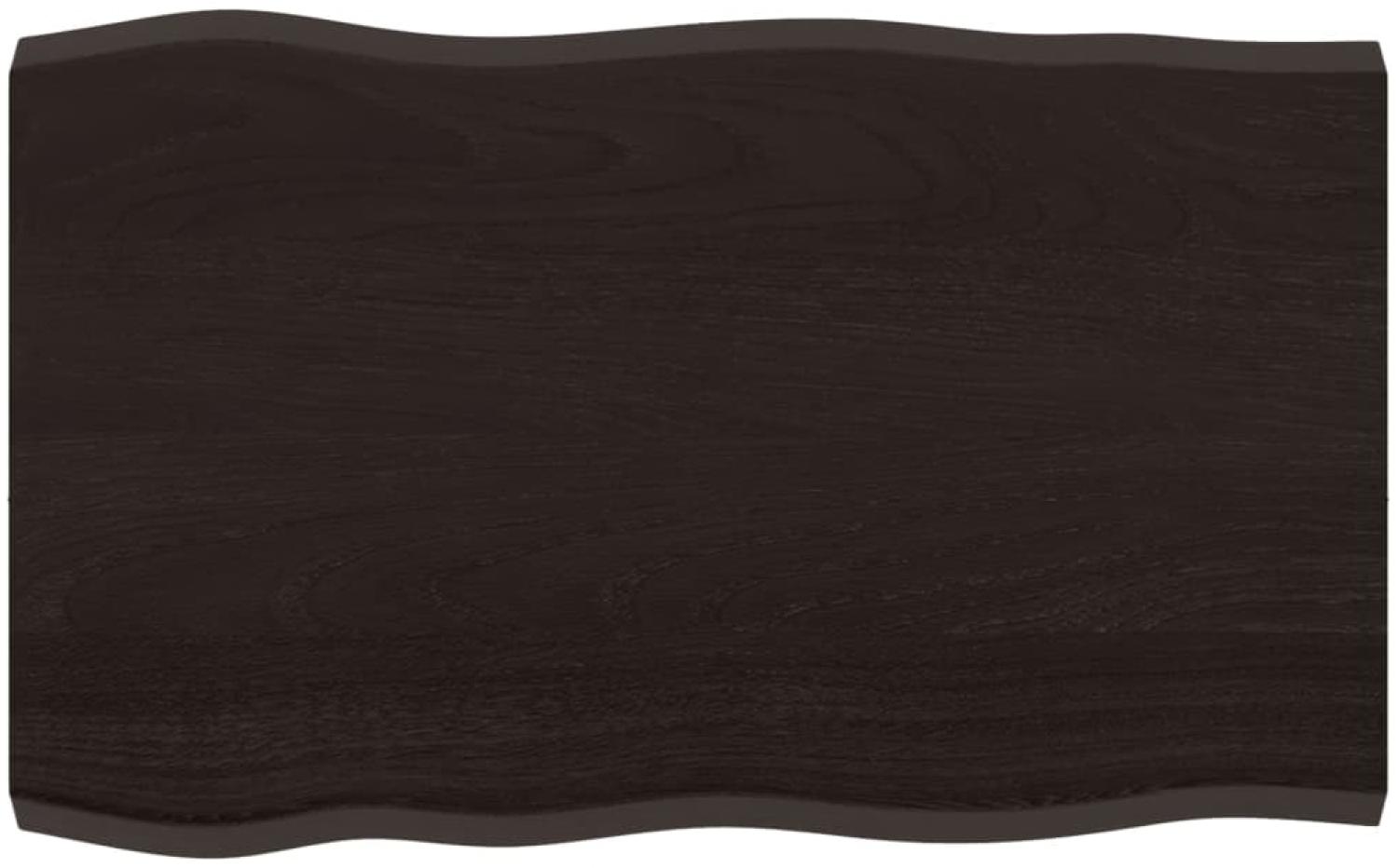 vidaXL Tischplatte 80x50x(2-4) cm Massivholz Behandelt Baumkante 364008 Bild 1