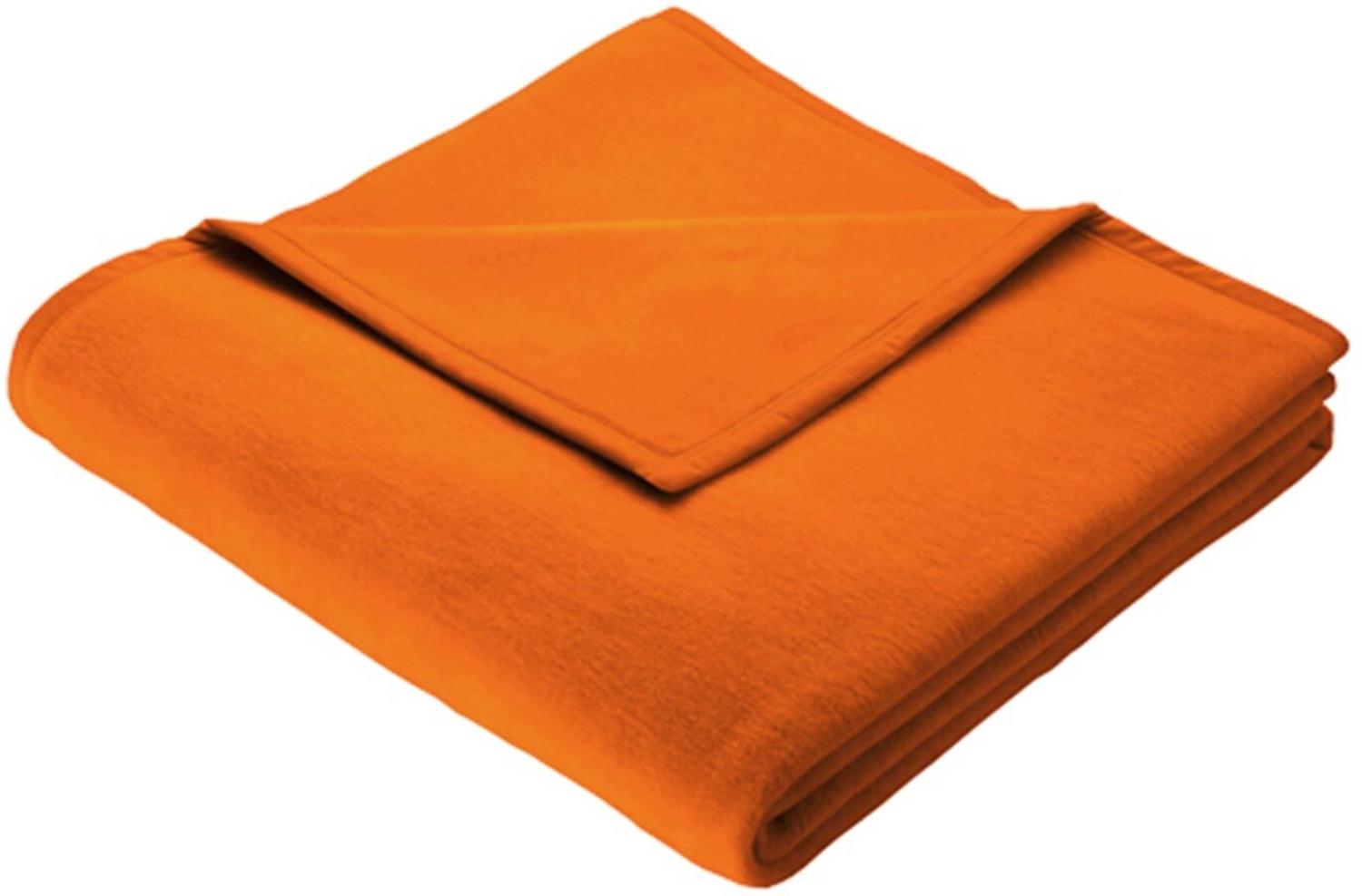 Biederlack Wohndecke Thermosoft|150x200 cm| orange Bild 1