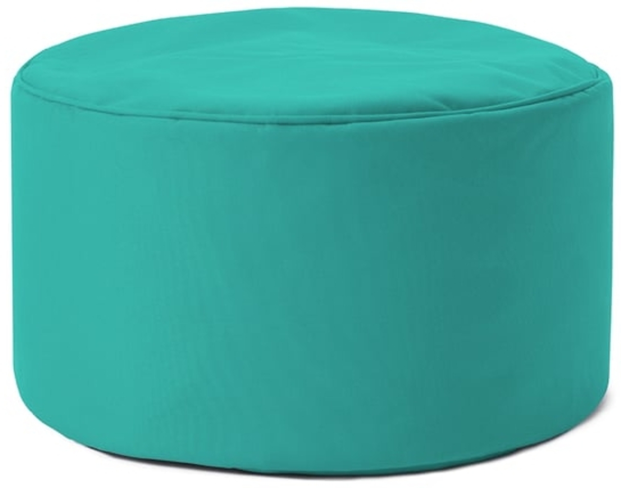 Lumaland Indoor Outdoor Sitzhocker 25x45 cm - Wasserabweisend - Pflegeleicht - Runder Sitzpouf, Sitzsack Hocker, Sitzkissen, Bean Bag Pouf - ideal für Kinder und Erwachsene - Türkis Bild 1