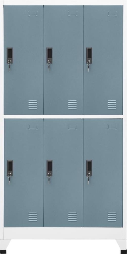 vidaXL Schließfachschrank Hellgrau und Dunkelgrau 90 x 45 x 180 cm Stahl Bild 1