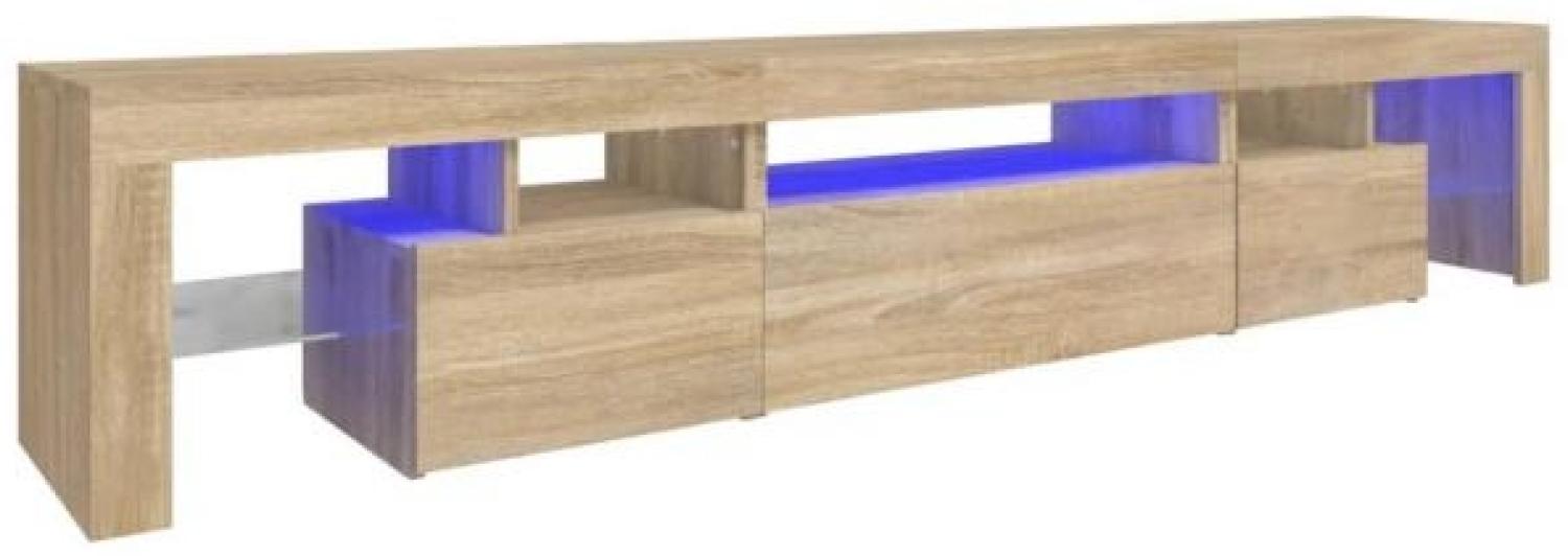 TV-Schrank mit LED-Leuchten Sonoma-Eiche 215x36,5x40 cm Bild 1