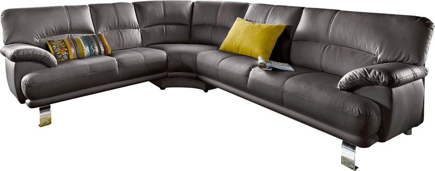 TRENDMANUFAKTUR Ecksofa Cecilia in italienischem Design, modern und komfortabel, L-Form, bequeme Armlehnen, mit langem Schenkel Bild 1