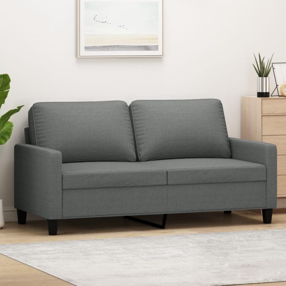 vidaXL 2-Sitzer-Sofa Dunkelgrau 140 cm Stoff Bild 1