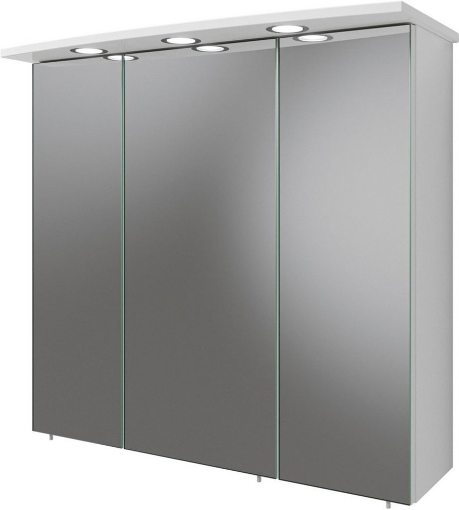 Saphir Spiegelschrank Quickset 316 Badschrank, 3 Spiegeltüren, 6 Einlegeböden, 75 cm breit inkl. LED-Beleuchtung, Türdämpfer, Schalter-/Steckdosenkombination Bild 1