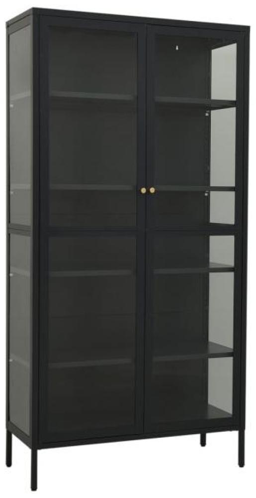 vidaXL Vitrine Anthrazit 90x40x180 cm Stahl und Gehärtetes Glas 336081 Bild 1