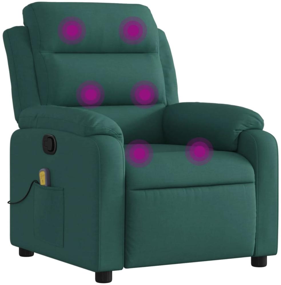 vidaXL Massagesessel Dunkelgrün Stoff 373480 Bild 1