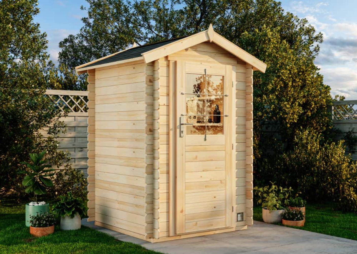 Alpholz Gerätehaus Huron Gerätehaus aus Holz Geräteschrank mit 19 mm Wandstärke Gartenhaus mit Montagematerial Bild 1
