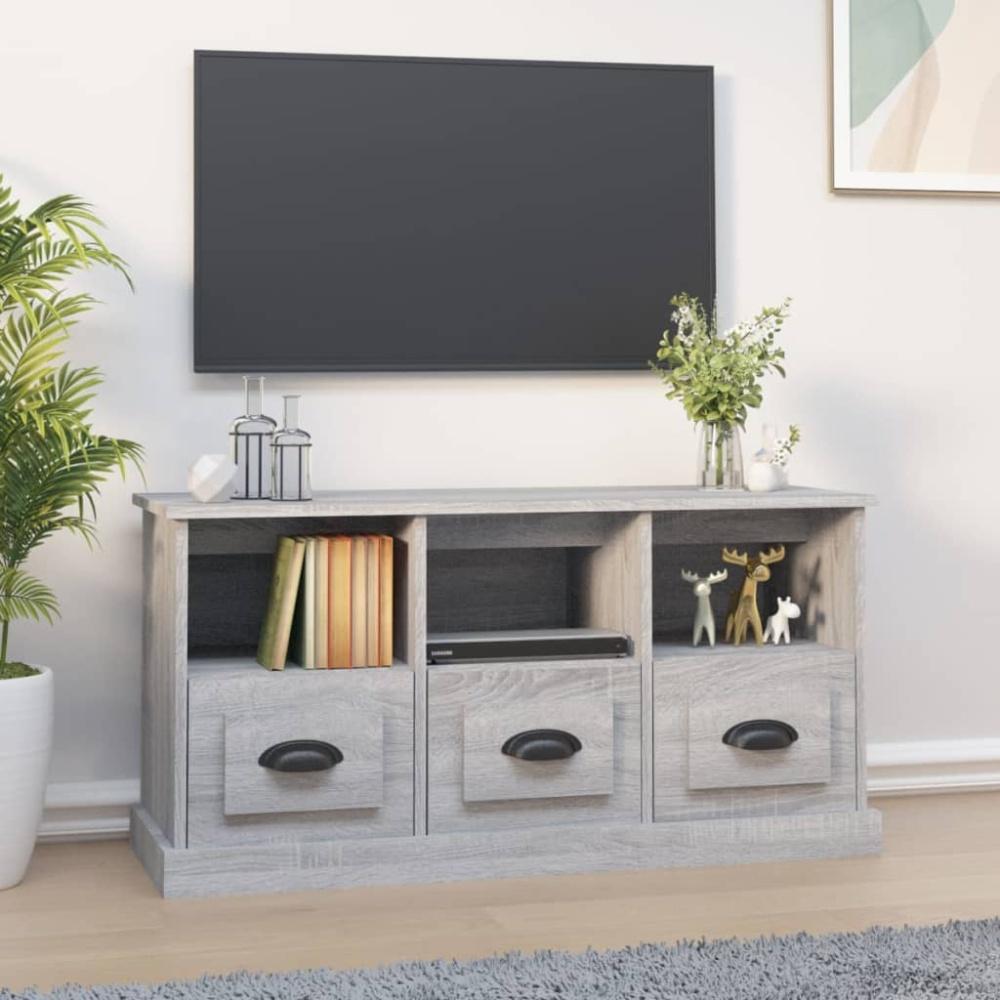 vidaXL TV-Schrank Grau Sonoma 100x35x50 cm Holzwerkstoff 816294 Bild 1