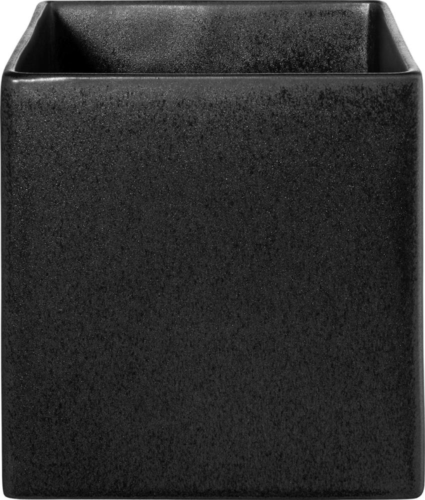 ASA Selection Übertopf Black Iron, Steingut, Schwarz matt, 18 x 18 cm, 4623174 Bild 1