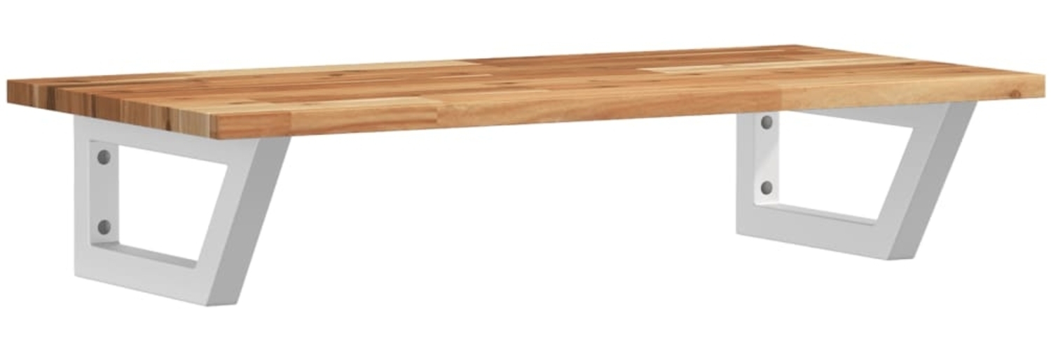 vidaXL Waschbeckenregal Wandmontage Stahl und Akazienholz 3302723 Bild 1