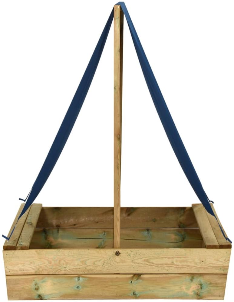 vidaXL Sandkasten mit Dach, Kiefernholz blau, 60 x 80 x 97,5 cm Bild 1